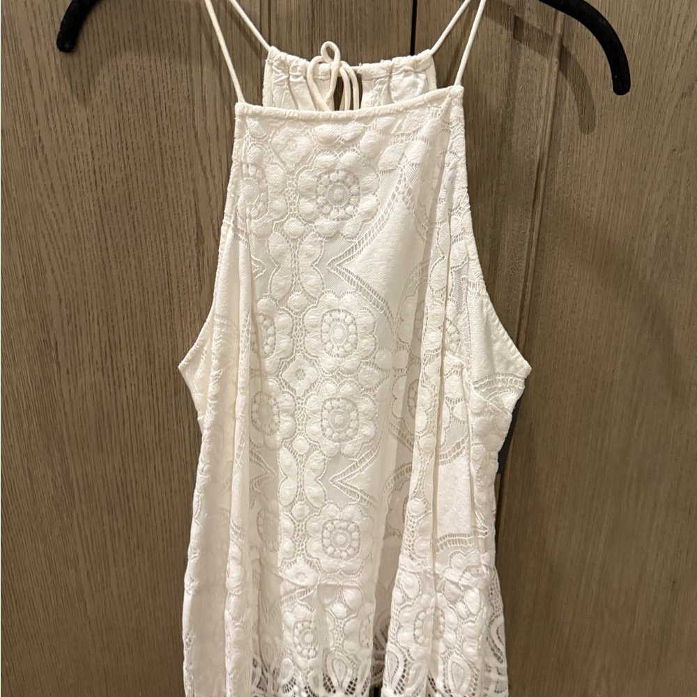Abercrombie & Fitch Cream Lace Tank Top